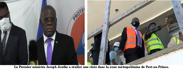 Satisfait de l’état d’avancement des travaux au Centre-ville de Port-au-Prince, PM Jouthe renouvelle son soutien aux agents de la PNH!
